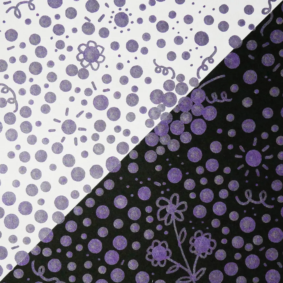 Pisak dwustronny Zig Clean Color Dot Metallic - Kuretake - Violet