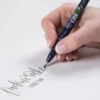 Pisaki do kaligrafii Fudenosuke Brush Pen - Tombow - miękki i twardy, czarne, 2 szt.