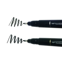 Pisaki do kaligrafii Fudenosuke Brush Pen - Tombow - miękki i twardy, czarne, 2 szt.