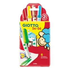 Pisaki grube dla dzieci, zmywalne - Giotto bebe - 6 kolorów