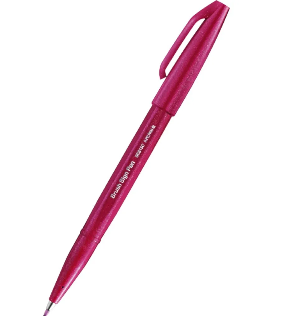 Pisak pędzelkowy Brush Sign Pen - Pentel - burgundowy