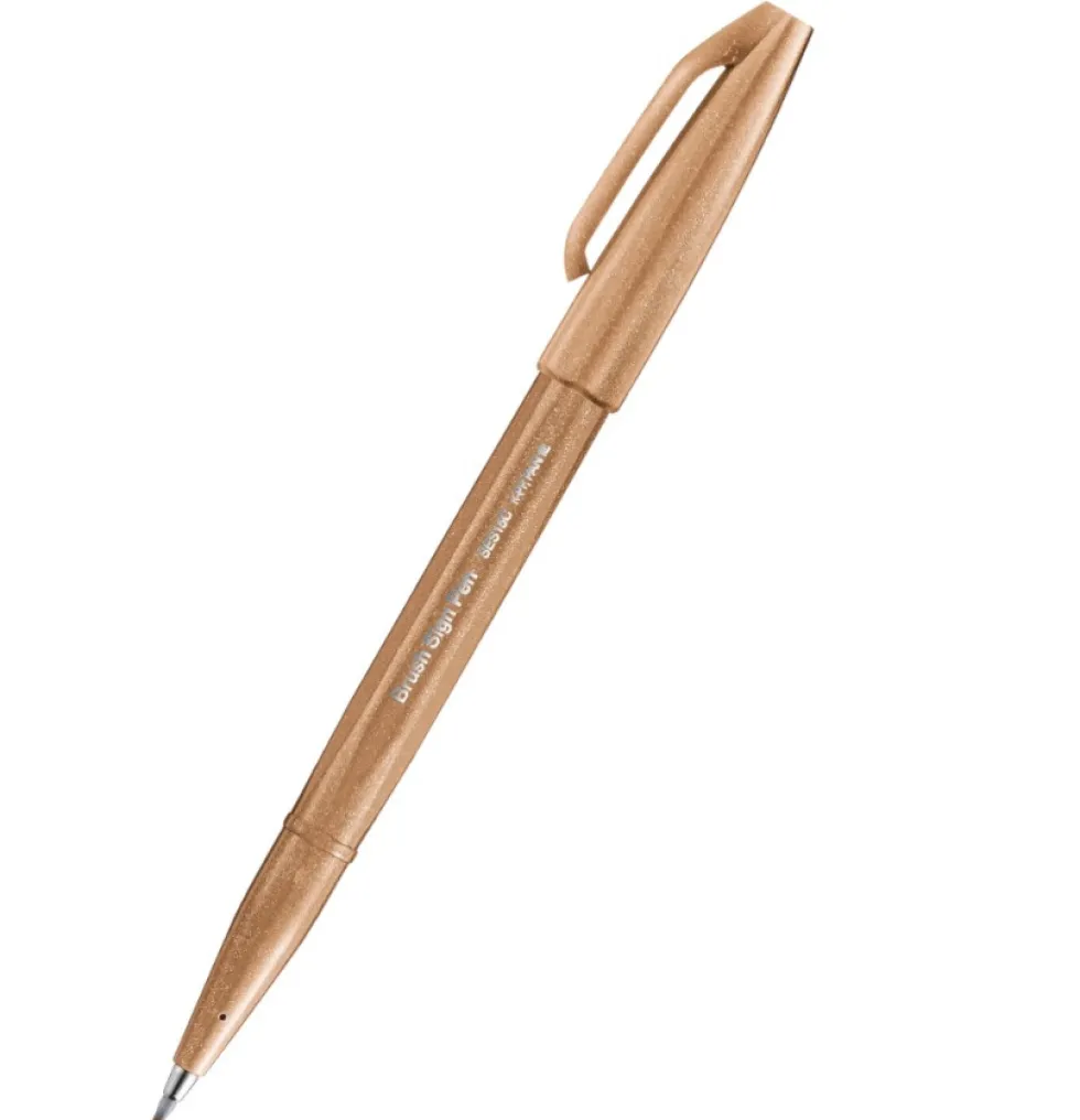 Pisak pędzelkowy Brush Sign Pen - Pentel - jasnobrązowy