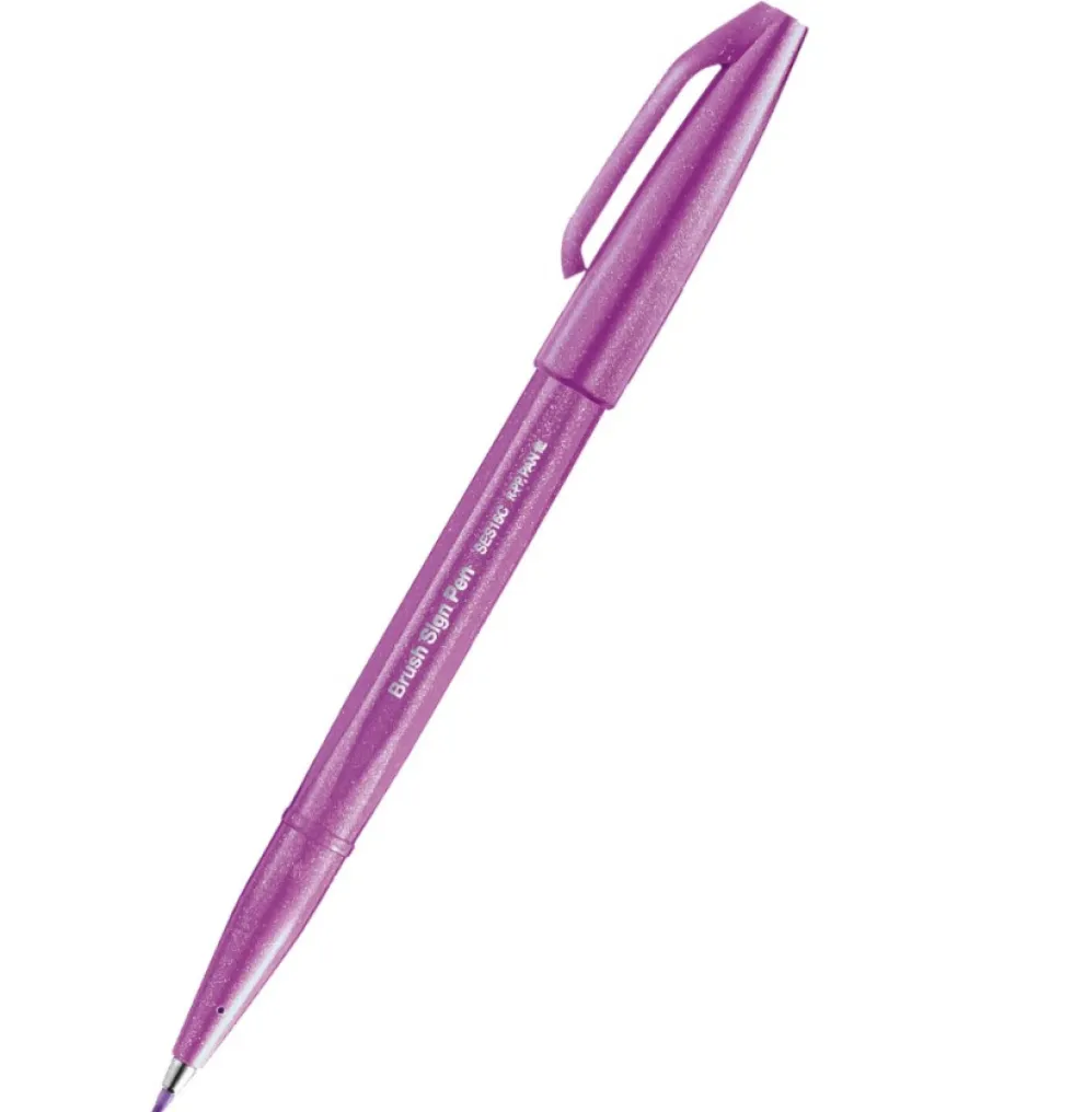 Pisak pędzelkowy Brush Sign Pen - Pentel - purpurowy