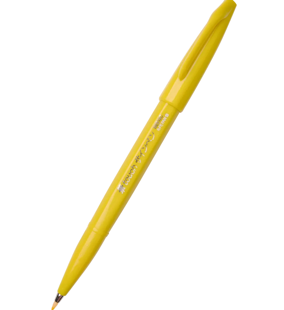 Pisak pędzelkowy Brush Sign Pen - Pentel - żółty