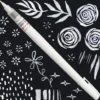 Pisak pędzelkowy do kaligrafii Brush Pen White - Kuretake - biały