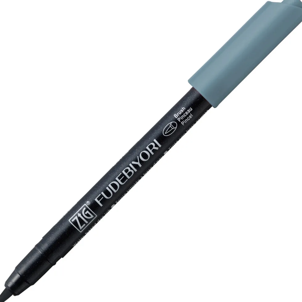 Pisak pędzelkowy Zig Fudebiyori - Kuretake - Blue Gray