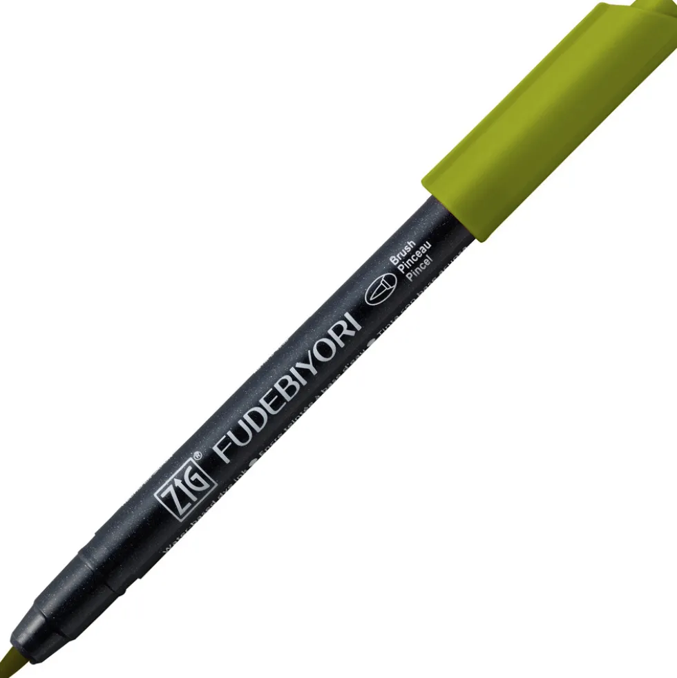 Pisak pędzelkowy Zig Fudebiyori - Kuretake - Olive Green