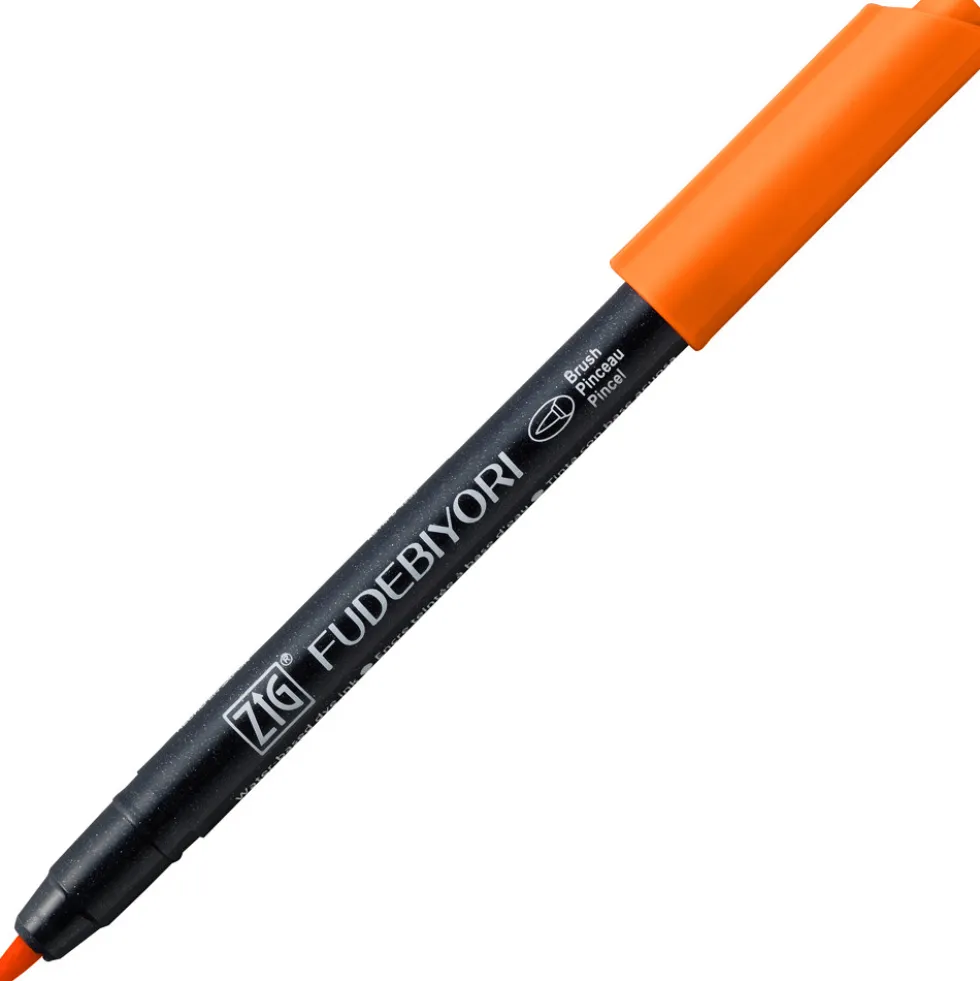 Pisak pędzelkowy Zig Fudebiyori - Kuretake - Orange