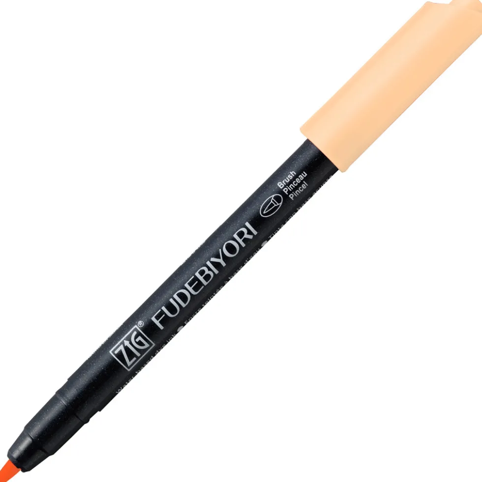 Pisak pędzelkowy Zig Fudebiyori - Kuretake - Pale Orange