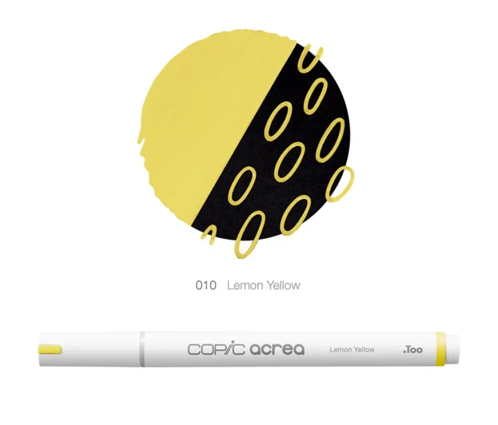 Pisak pigmentowy Copic Acrea - 010 Lemon Yellow