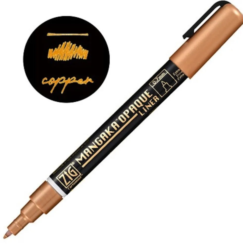 Pisak ZIG Cartoonist Mangaka Opaque Liner - Kuretake - miedziany, 0,7 mm