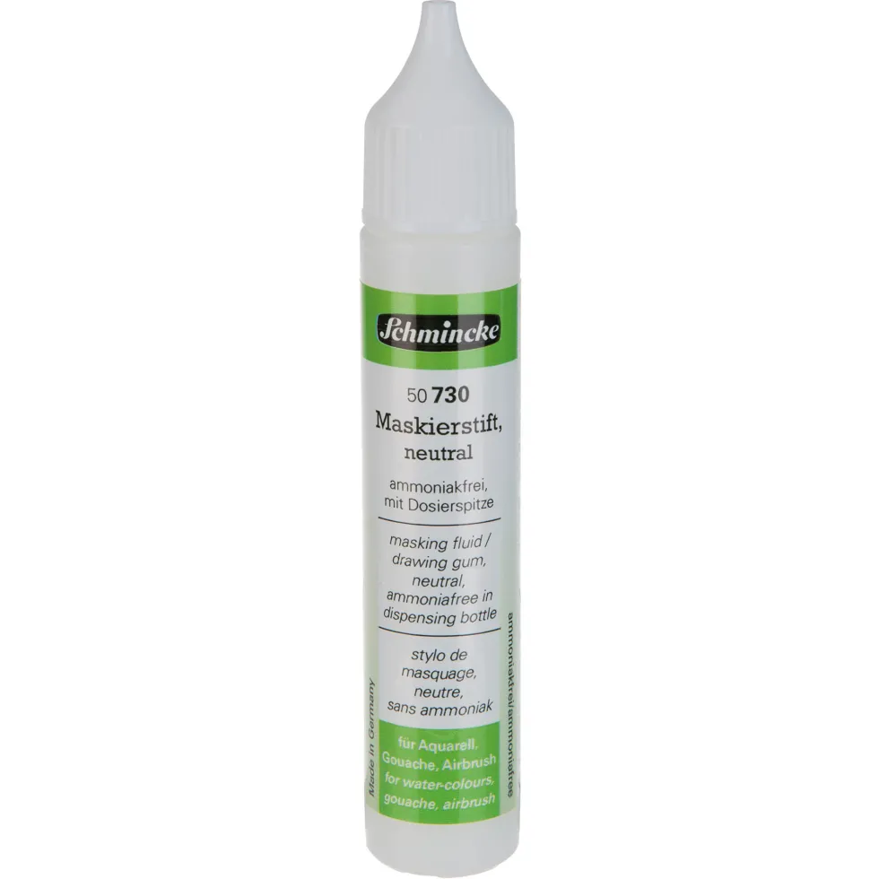Pisak z płynem maskującym do akwareli - Schmincke - biały, 25 ml