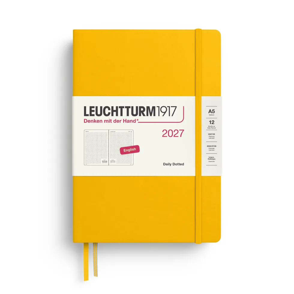 Planer dzienny w kropki 2027 – Leuchtturm1917 – Sunflower A5