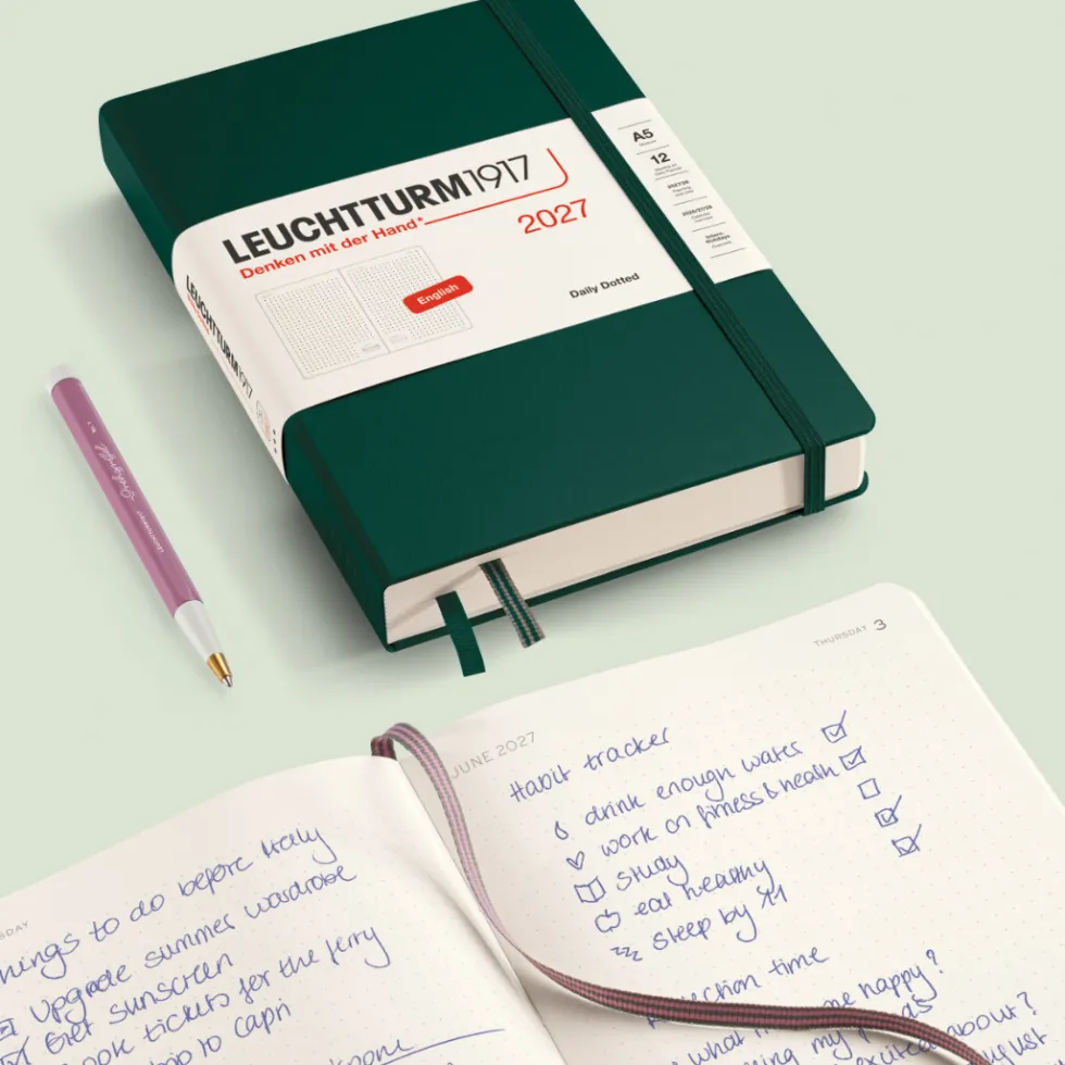 Planer dzienny w kropki 2027 – Leuchtturm1917 – Sunflower A5