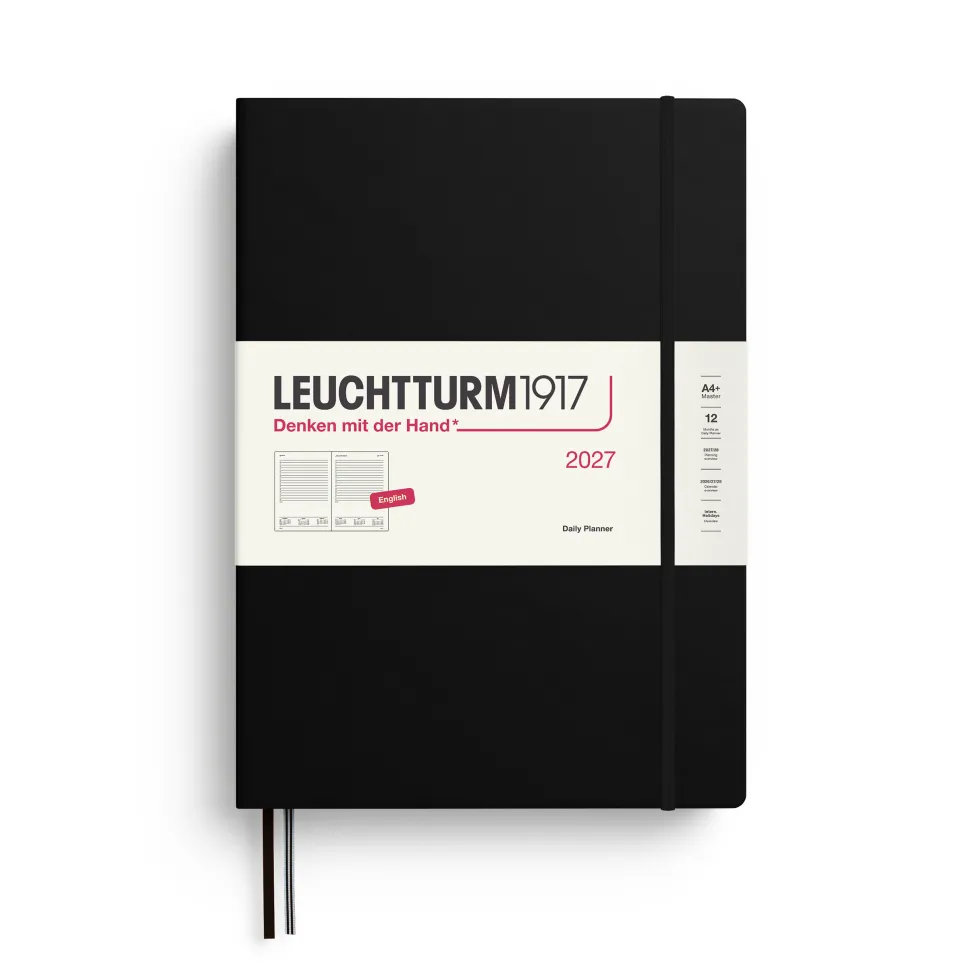 Planer dzienny w linie 2027 – Leuchtturm1917 – Black A4+