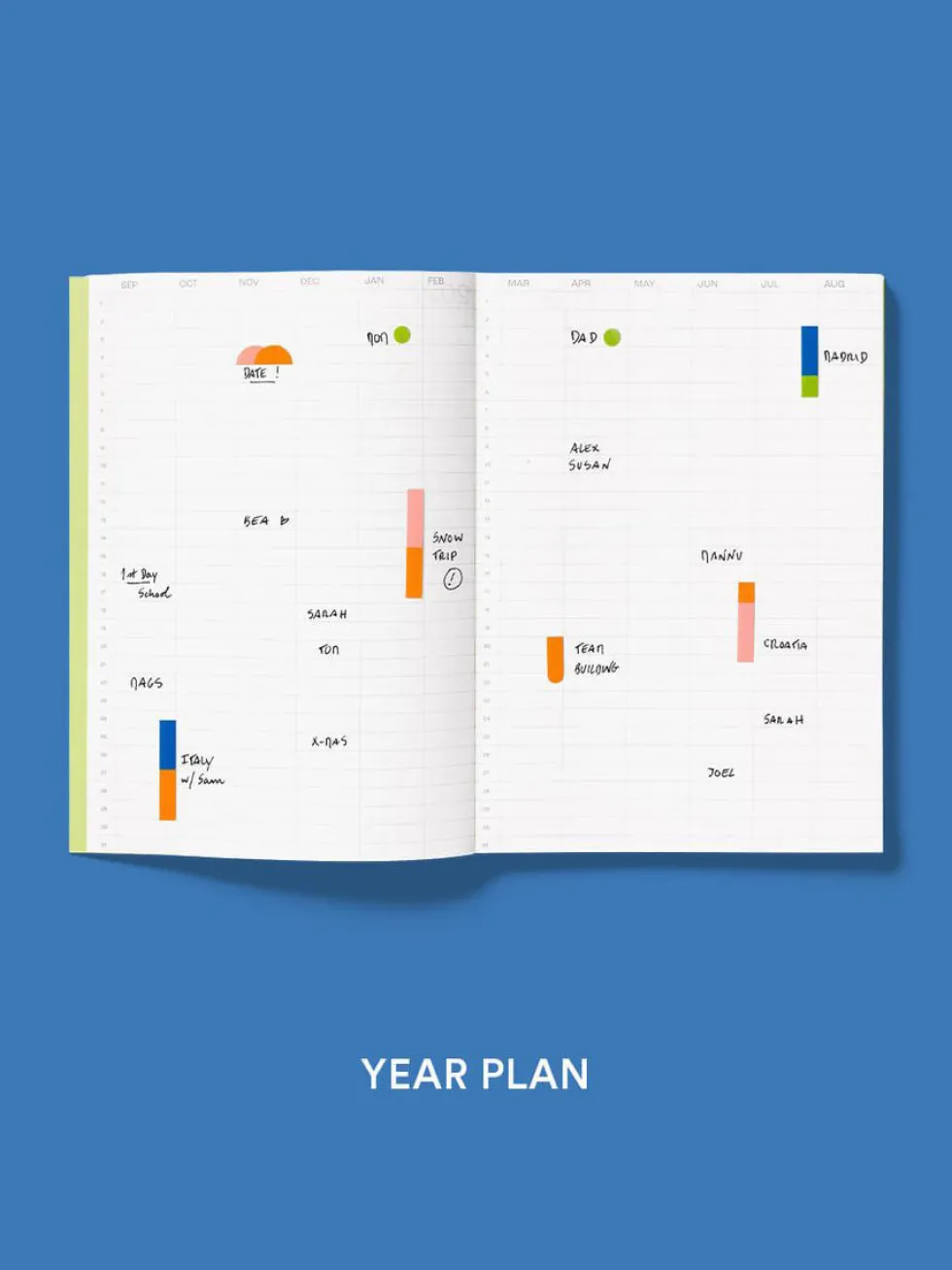 Planer tygodniowy Frames 2026/2027 - mishmash - Lime