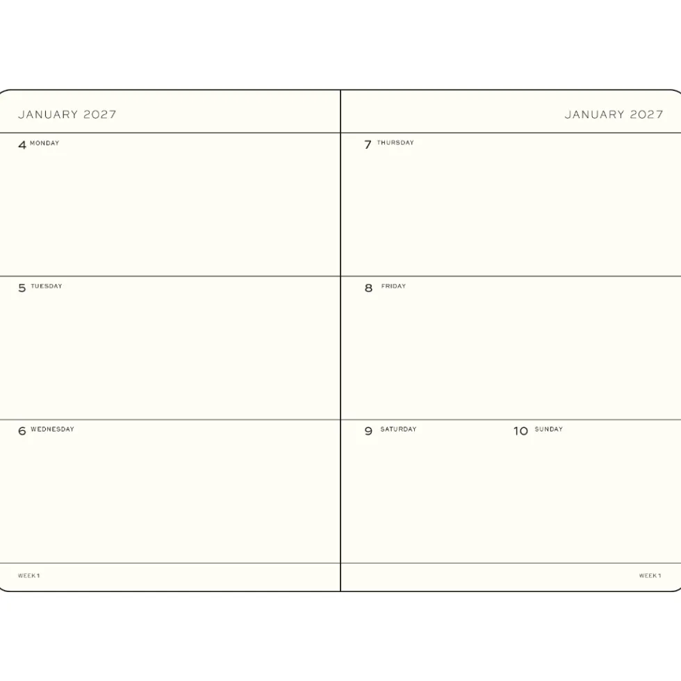 Planer tygodniowy 2027 - Leuchtturm1917 - Dusty Rose A5