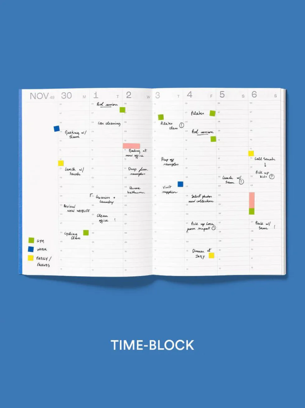 Planer tygodniowy Time-block 2026/2027 - mishmash - Blue
