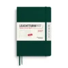 Planer tygodniowy z notatnikiem w kropki 2027 – Leuchtturm1917 – Forest Green A5