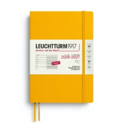 Planer tygodniowy z notatnikiem w linie 2026/2027 A5 - Leuchtturm1917 - Sunflower