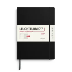 Planer tygodniowy z notatnikiem w linie 2027 - Leuchtturm1917 - Black A4+