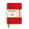 Planer tygodniowy z notatnikiem w linie 2027 - Leuchtturm1917 - Cherry A5