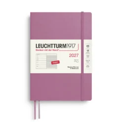 Planer tygodniowy z notatnikiem w linie 2027 - Leuchtturm1917 - Dusty Rose A5