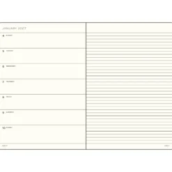 Planer tygodniowy z notatnikiem w linie 2027 - Leuchtturm1917 - Forest Green A5
