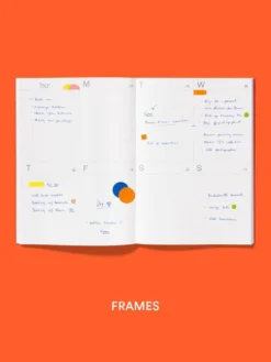 Planner niedatowany Frames A5 - mishmash - Bright Red