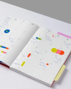 Planner niedatowany Frames A5 - mishmash - Bright Red
