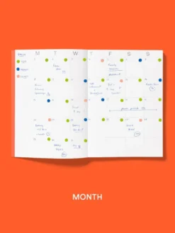 Planner niedatowany Frames A5 - mishmash - Bright Red