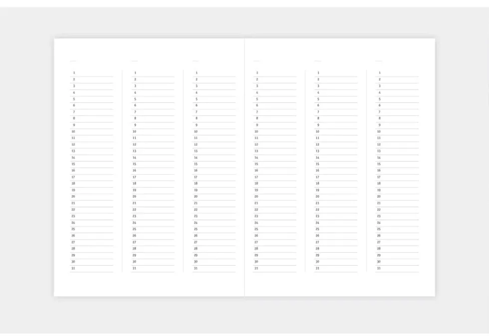 Planner niedatowany Klasyk - Papierniczeni - eukaliptus, twarda okładka