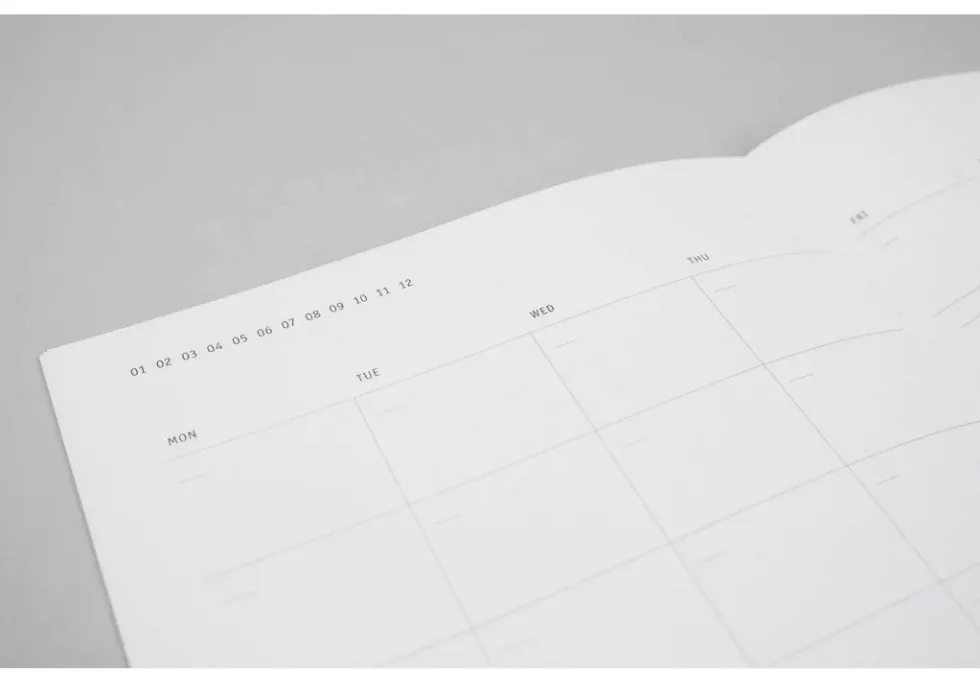 Planner niedatowany Klasyk - Papierniczeni - eukaliptus, twarda okładka