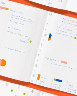Planner niedatowany Notes A5 - mishmash - Bright Red