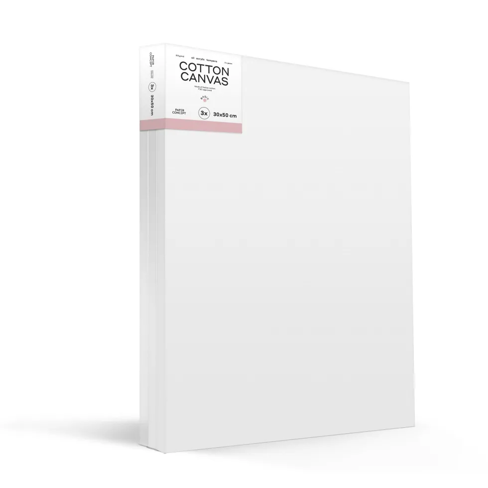 Podobrazia bawełniane Basic - PaperConcept - 30 x 50 cm 3 szt.