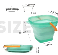 Pojemnik na wodę składany - HIMI - 2,5 l