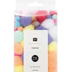 Pompony Candy - Rico Design - cukierkowe, 100 szt.