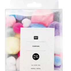 Pompony Pastel - Rico Design - pastelowe, 50 szt.