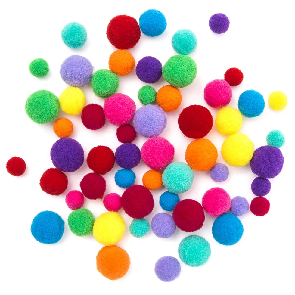 Pompony pluszowe - DpCraft - Juicy, 60 szt.