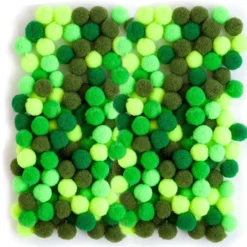 Pompony poliestrowe - DpCraft - zielone, 1 cm, 120 szt.