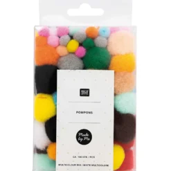 Pompony Super Multicolour - Rico Design - kolorowe, 100 szt.