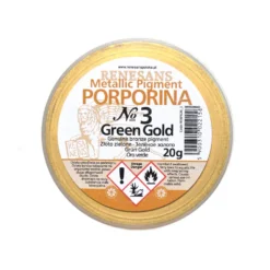 Porporina, pigment metaliczny - Renesans - złoto zielone, 20 g