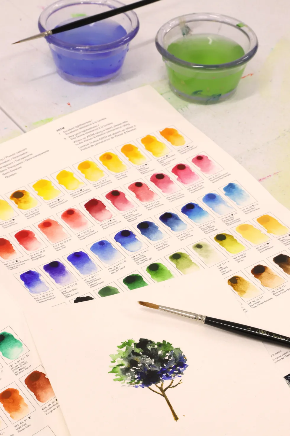 Próbnik farb Dot Card Professional Watercolour - Winsor & Newton - 109 kolorów