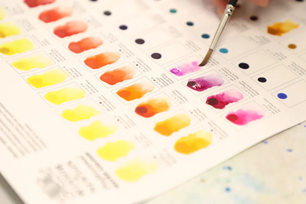 Próbnik farb Dot Card Professional Watercolour - Winsor & Newton - 109 kolorów