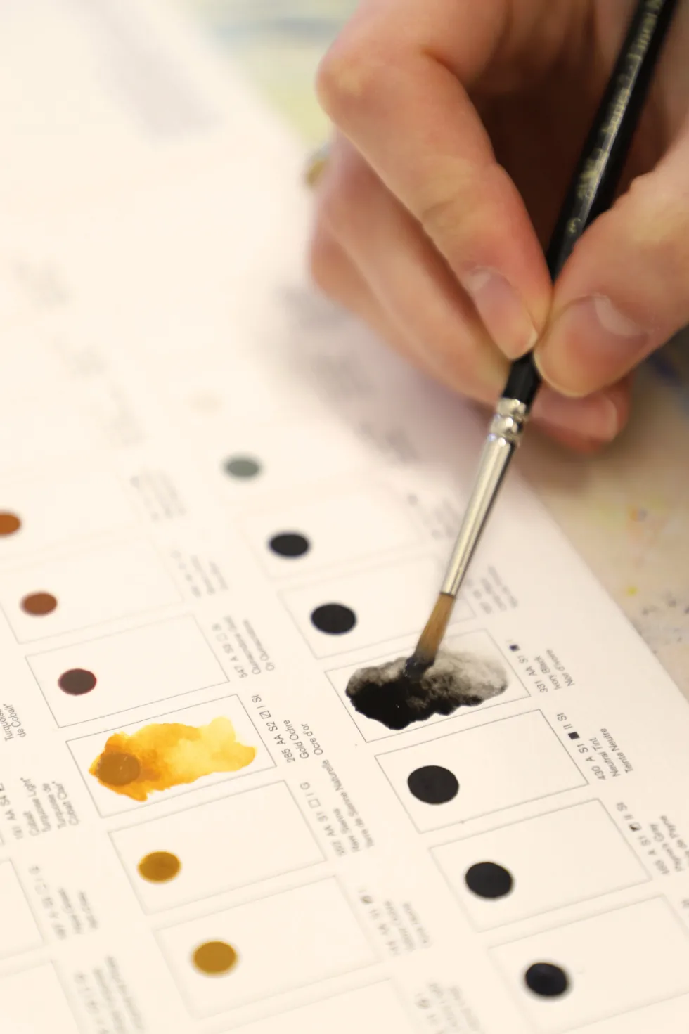 Próbnik farb Dot Card Professional Watercolour - Winsor & Newton - 109 kolorów