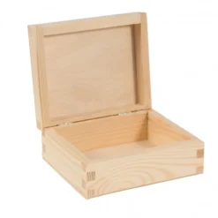 Pudełko drewniane, kasetka - 14,5 x 12 x 6 cm
