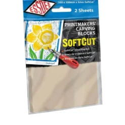 Płyty do linorytu SoftCut - Essdee - gumowe, 105 x 100 x 3 mm, 2 szt.