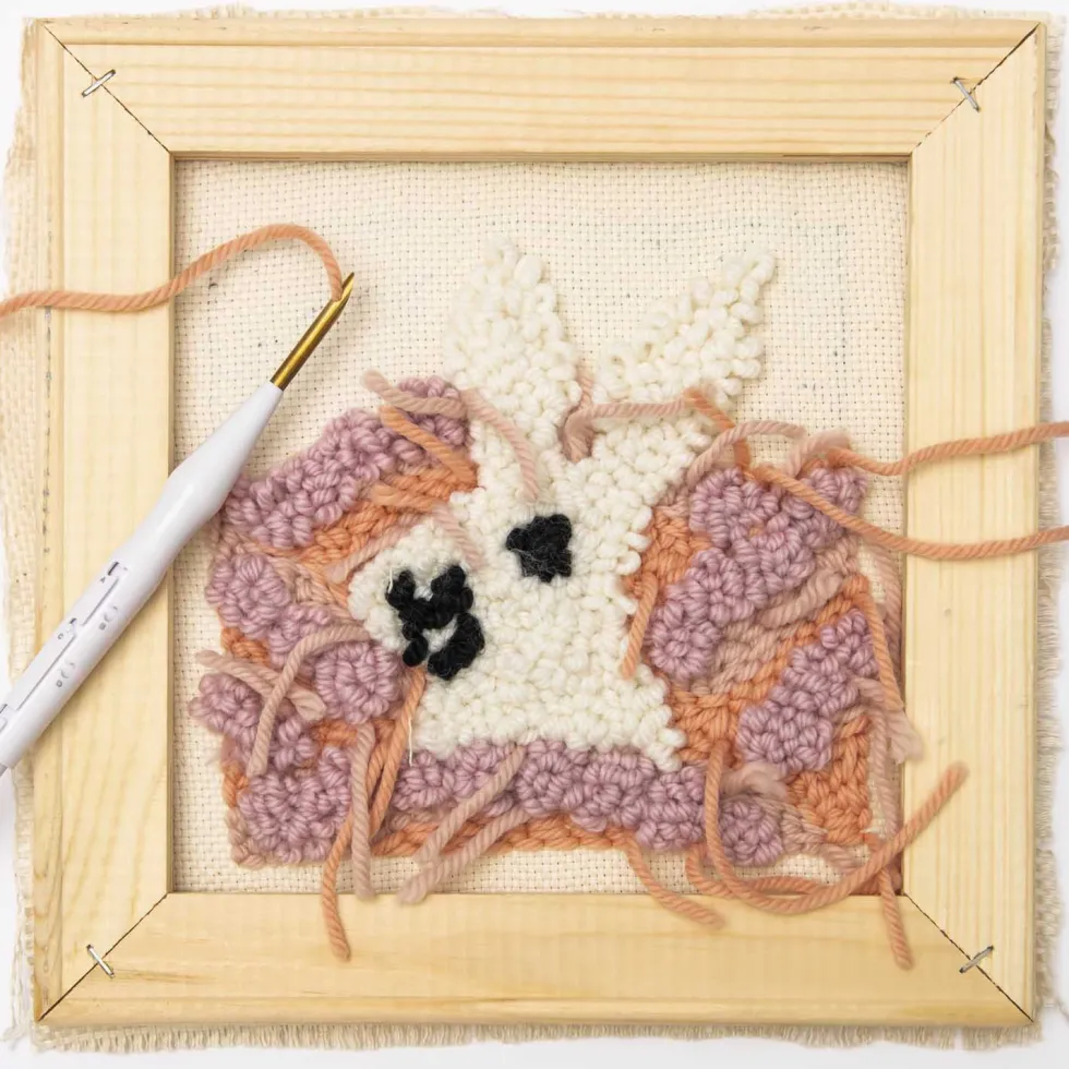 Ramka do wyszywania, drewniana - Rico Design - 20 x 20 cm