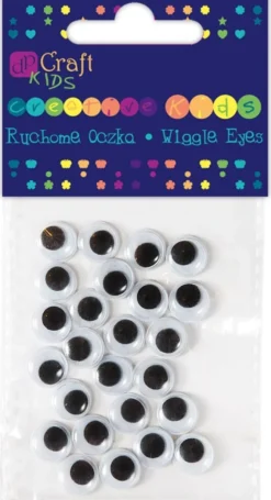 Ruchome oczka - DpCraft - okrągłe, 10 mm, 24 szt.