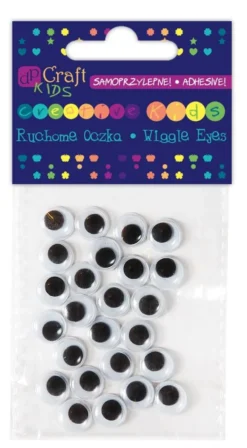 Samoprzylepne ruchome oczka 10 mm 24 szt.